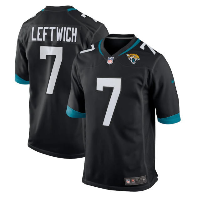 mens nike byron leftwich black jacksonville jaguars alternate retired player game jersey